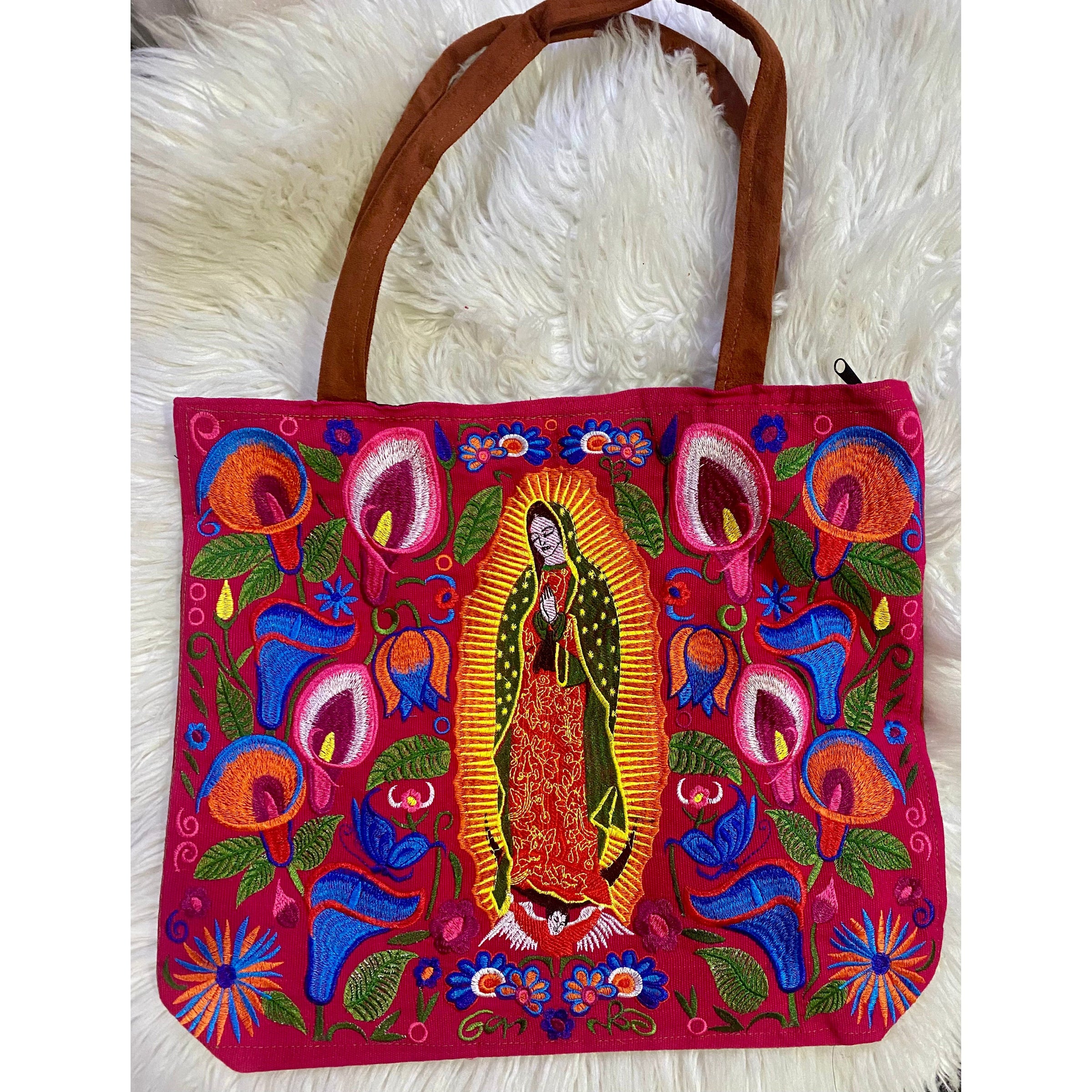 Our Lady of Guadalupe Embroidered Tote Bag