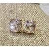 Faceted Gem Stud Earrings – Multiple Colors