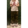 Camo Cargo Pants with Ruffle Hem