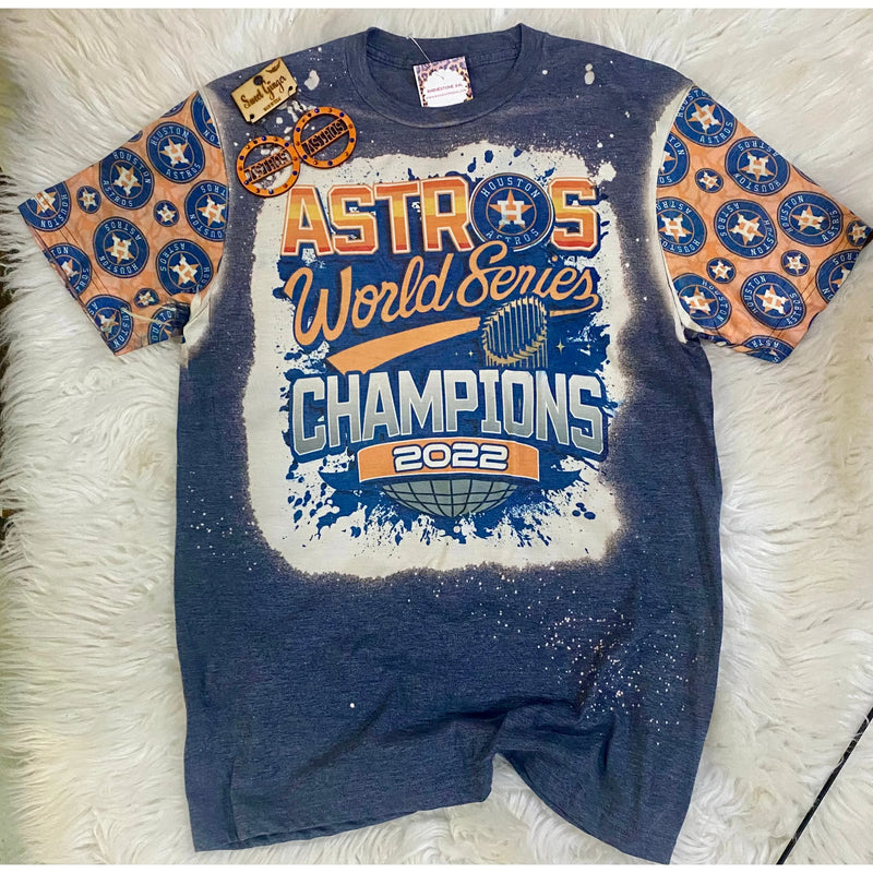 Astros World Series Champions 2022 Bleached Tee