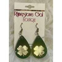 Lucky Clover Teardrop Earrings