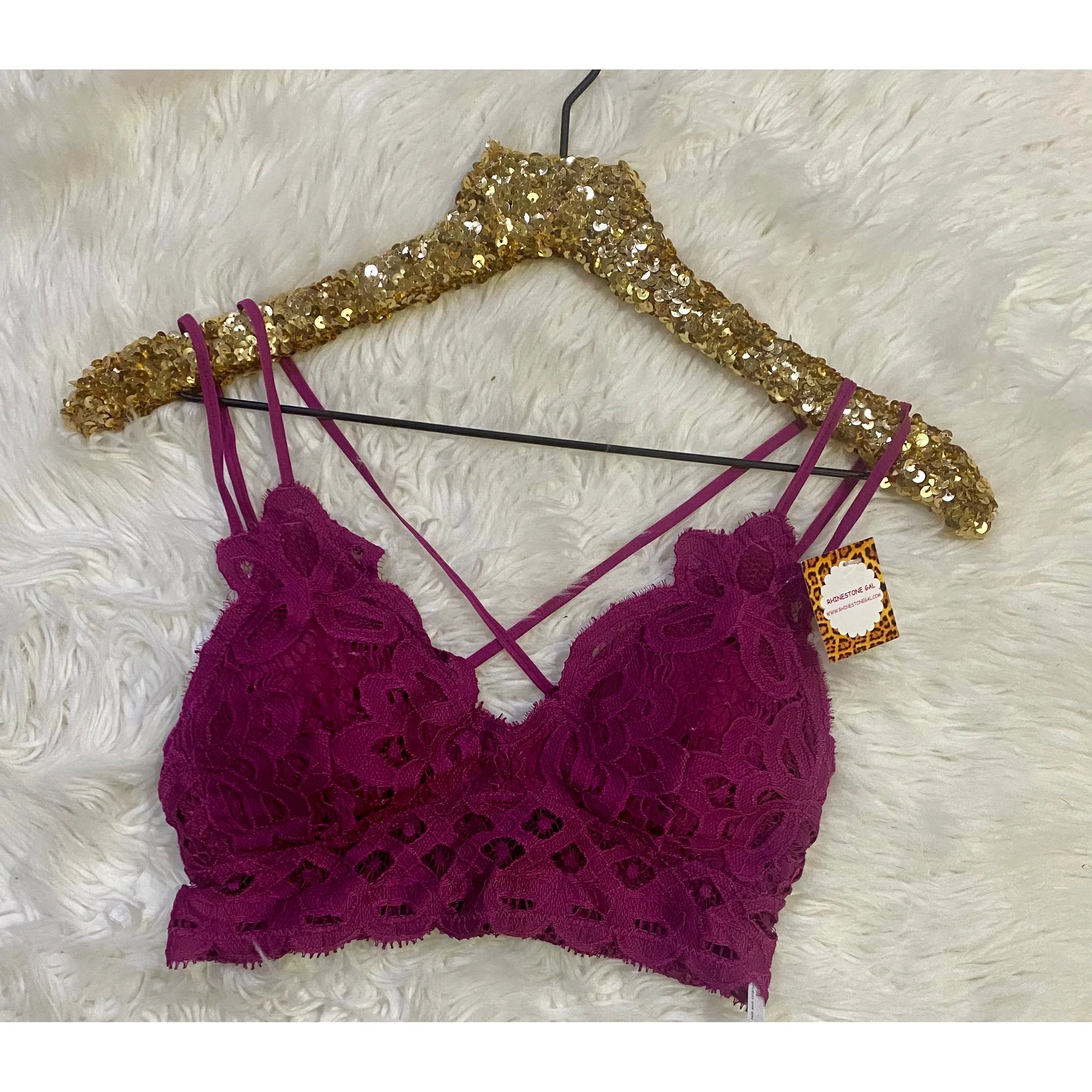 Magenta Lace Bralette