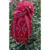 Red Rhinestone Bandana Top Knot Headband