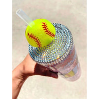 Baseball & Softball Glitter Snowglobe Tumbler 18oz