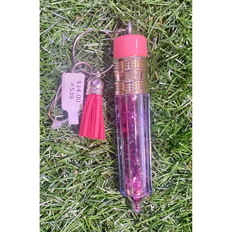 Floating Glitter Pencil Keychain
