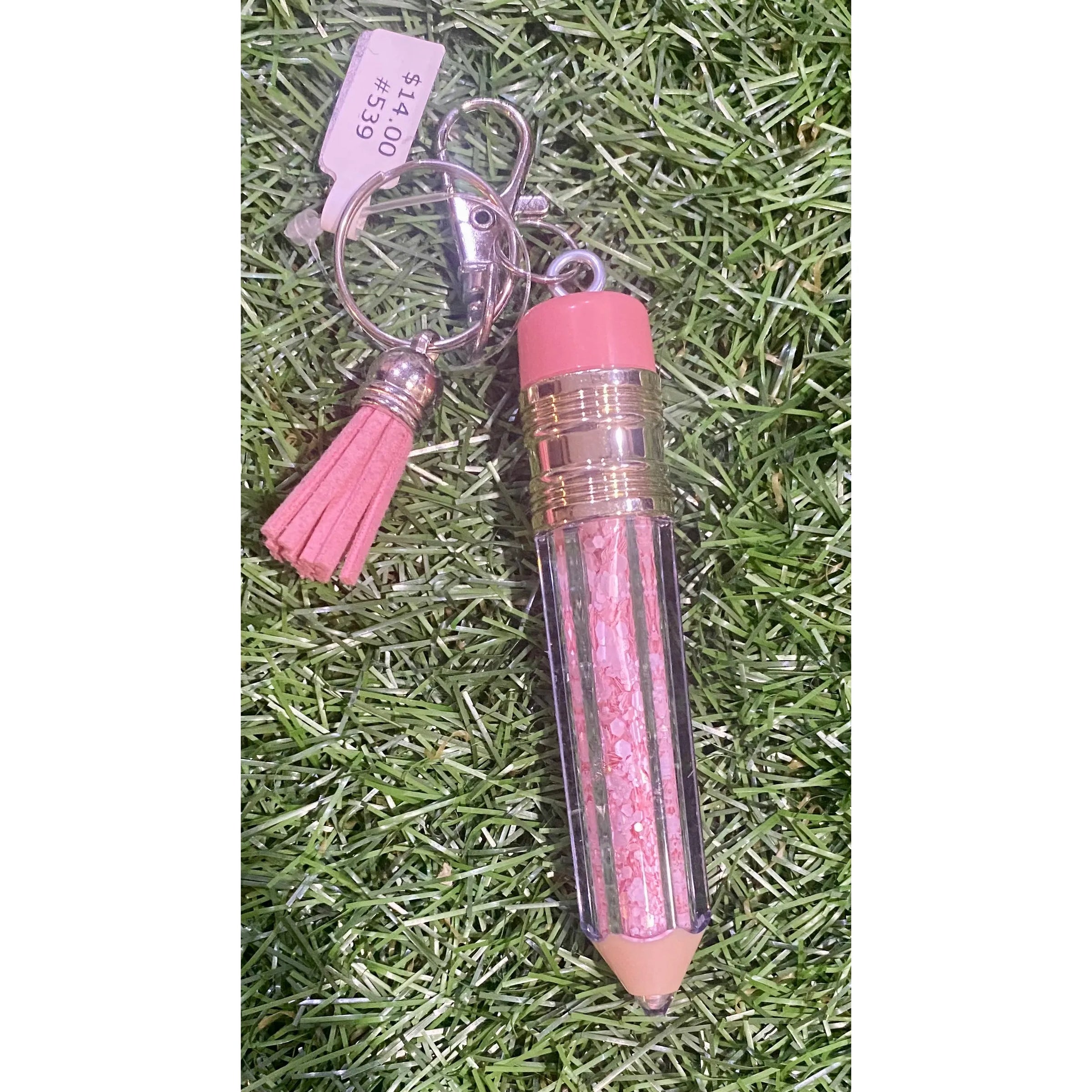 Floating Glitter Pencil Keychain