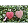 Pink & Clear Rhinestone Heart Stretch Rings