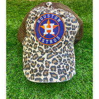 Distressed Dirty Truckers Cap with Astros Emblem