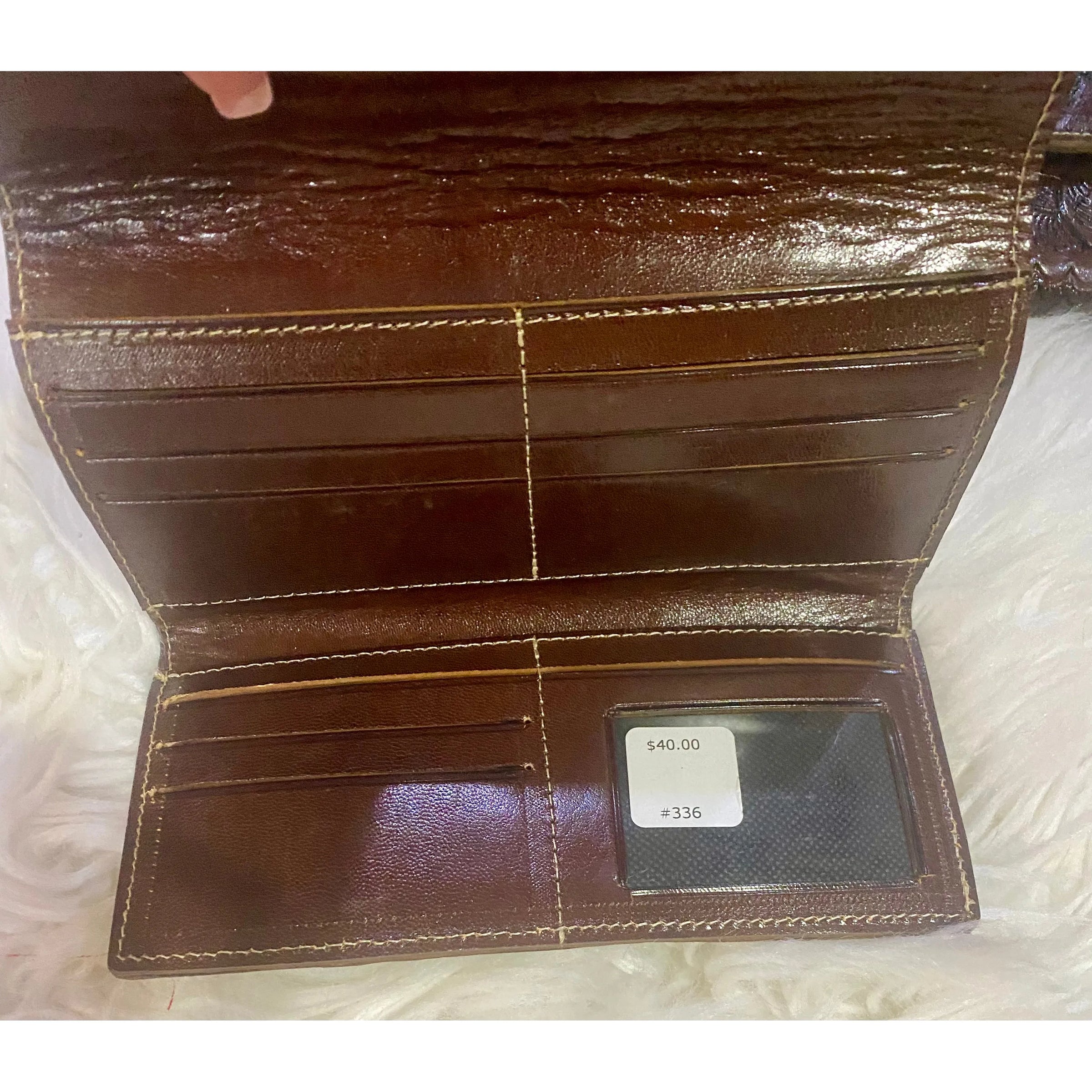 Tooled Genuine Leather Western Wallet