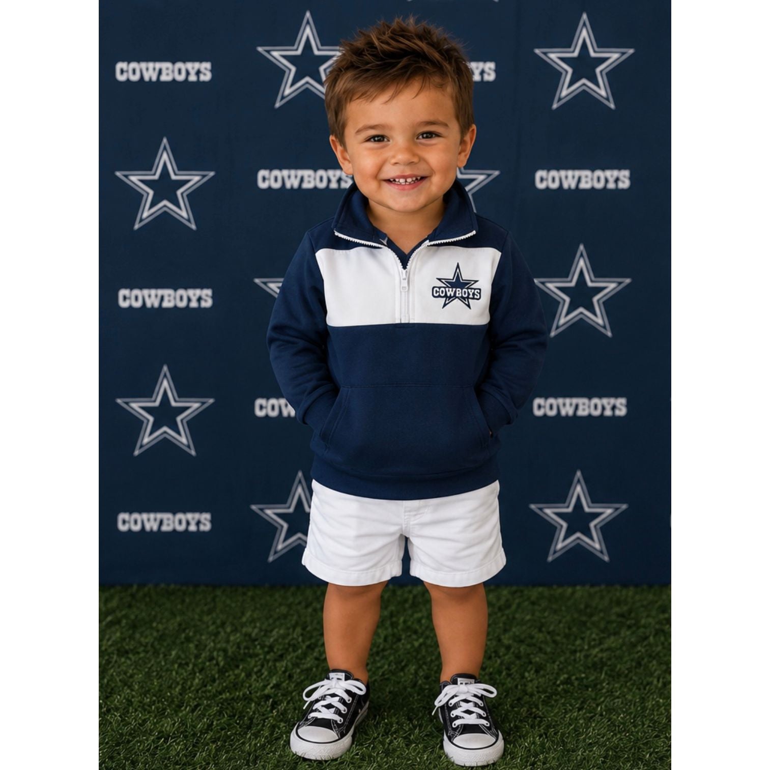 Kids Dallas Cowboys Quarter Zip Pullover