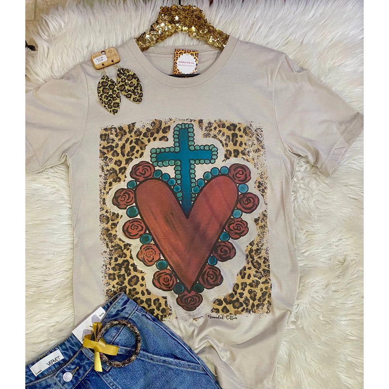 Leopard Sacred Heart Tee