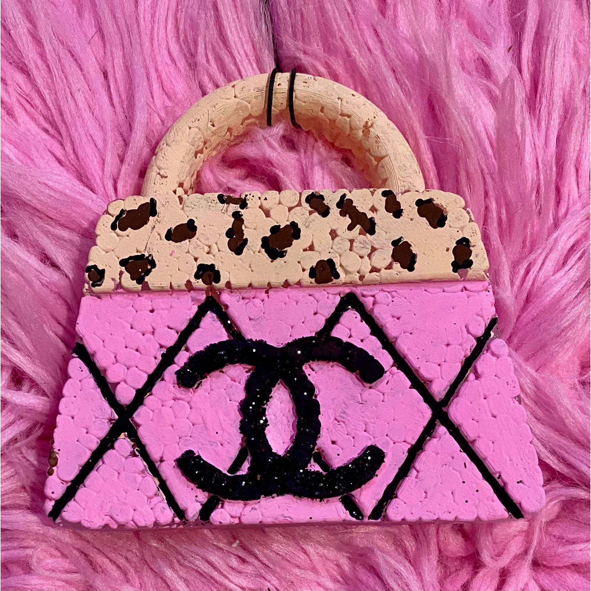 Pink Leopard Designer-Inspired Handbag Freshie