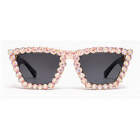 Rhinestone Glam Cat-Eye Statement Sunglasses