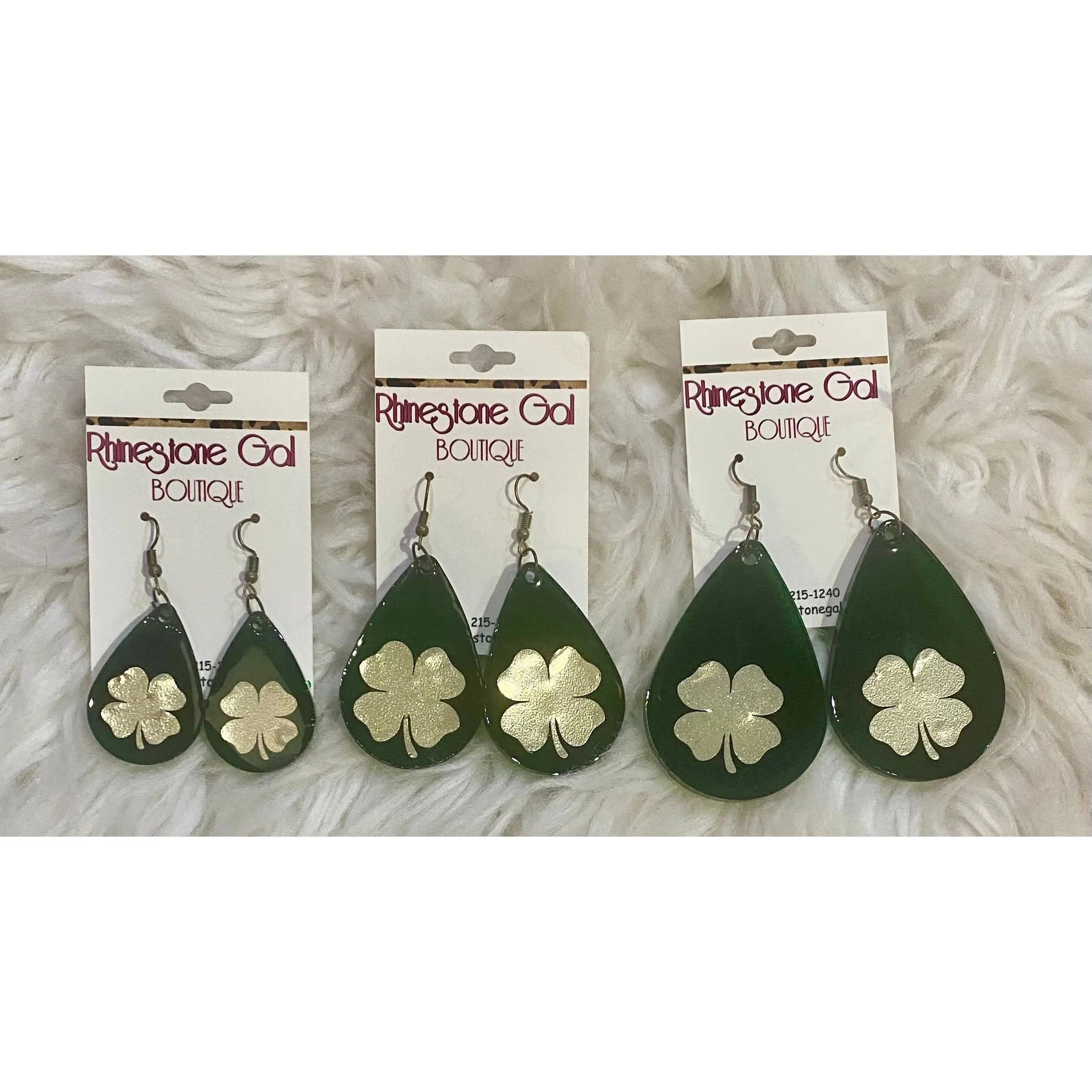 Lucky Clover Teardrop Earrings