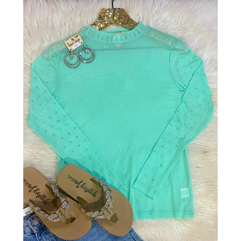 Mint to Shine Mesh Top