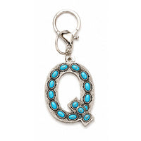 Turquoise Initial Keychain – Western Charm