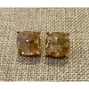 Faceted Gem Stud Earrings – Multiple Colors