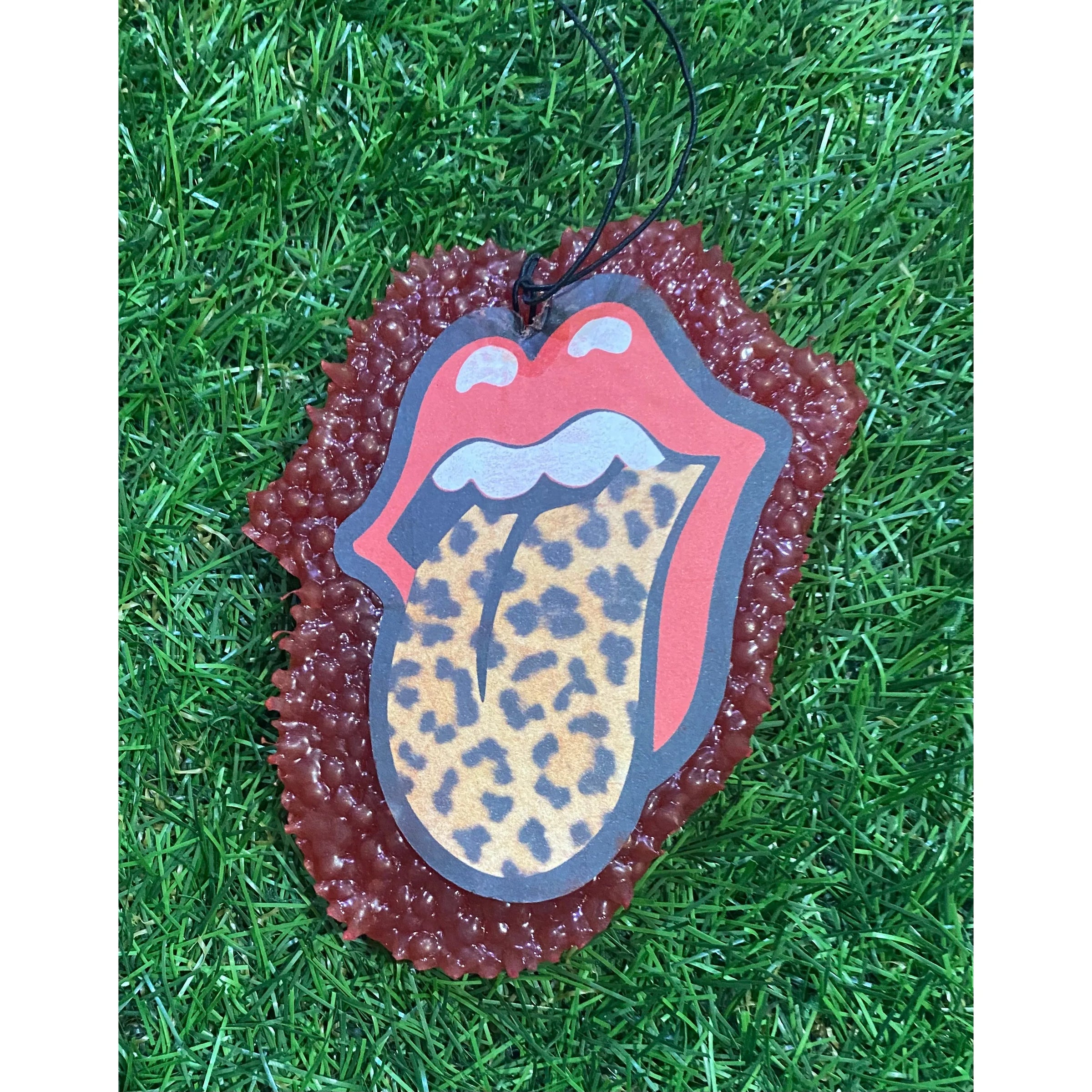 Leopard Rolling Tongue Car Freshie