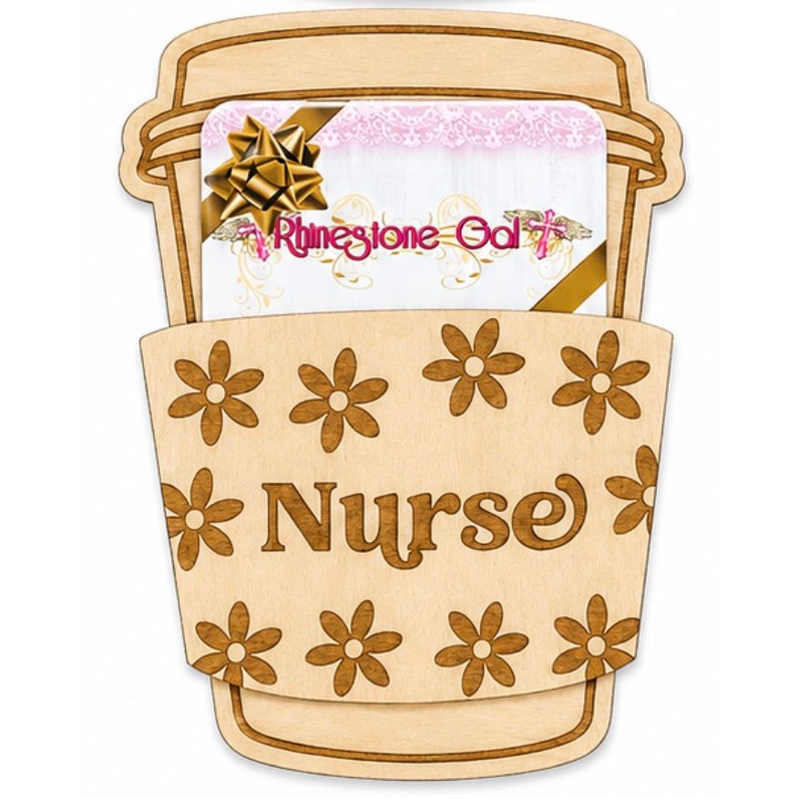 Nurse-Themed Wooden Gift Card Holders