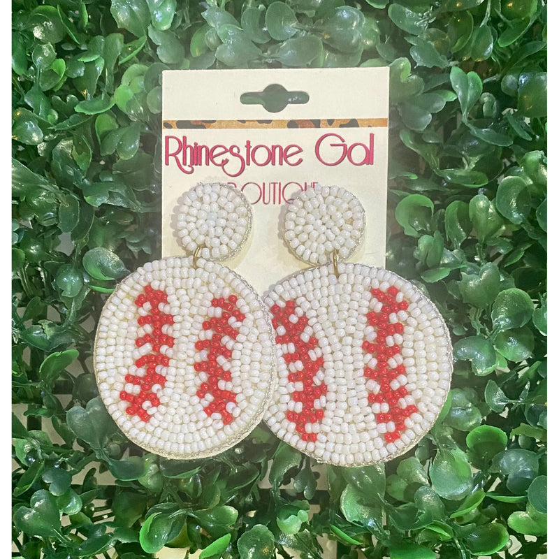 Game Day Glam Baseball Earrings