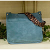 Blue Crossbody with Leopard Guitar Strap - Rhinestone Gal