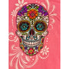 Pink Rhinestone Sugar Skull V-Neck Tee