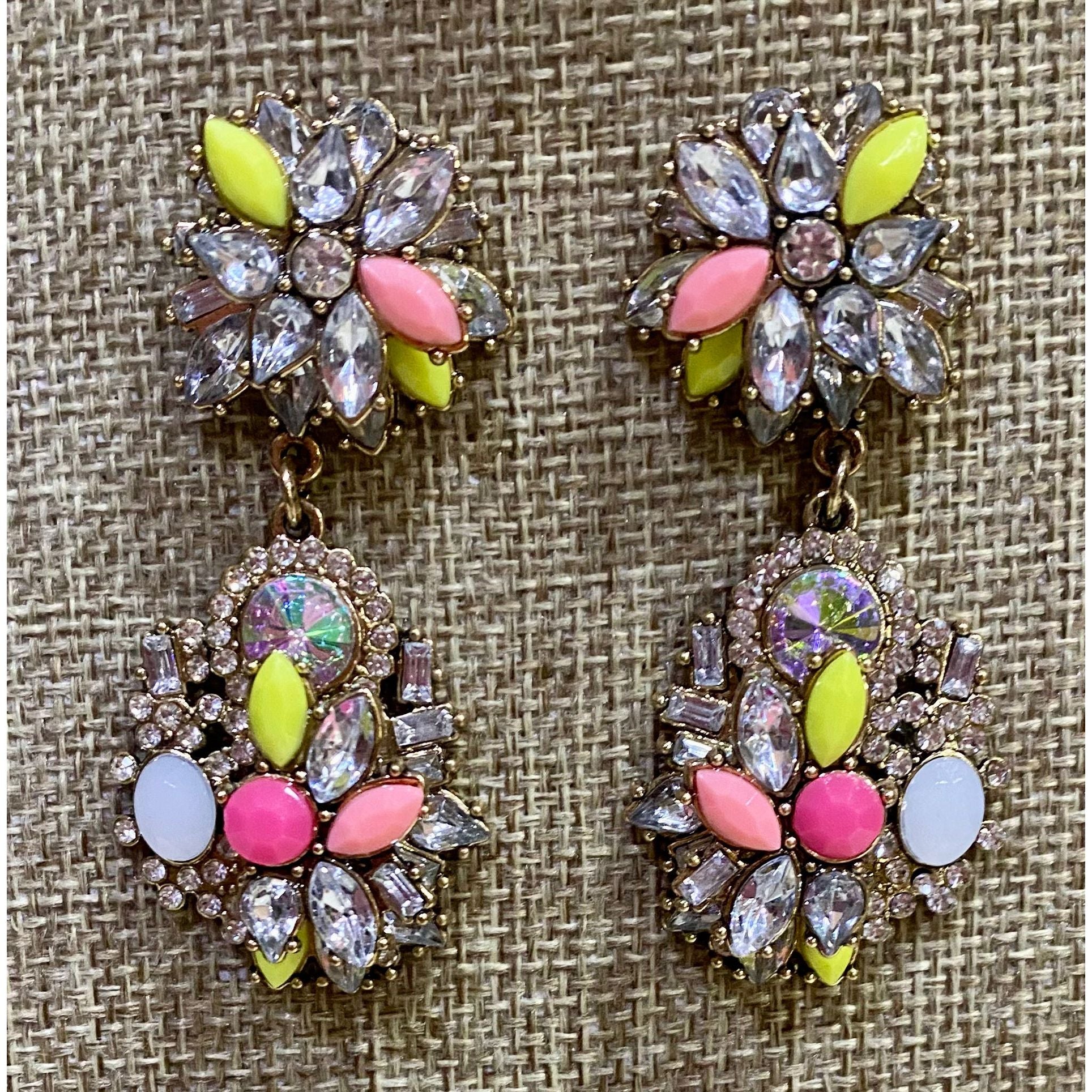 Art Gala Ivy Pink Statement Earrings