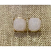 Faceted Gem Stud Earrings – Multiple Colors