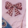 Heart Bow Sequin Sweatshirt