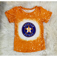 Girl's Astros Tee and Bell Bottom Set - Rhinestone Gal