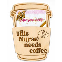 Nurse-Themed Wooden Gift Card Holders