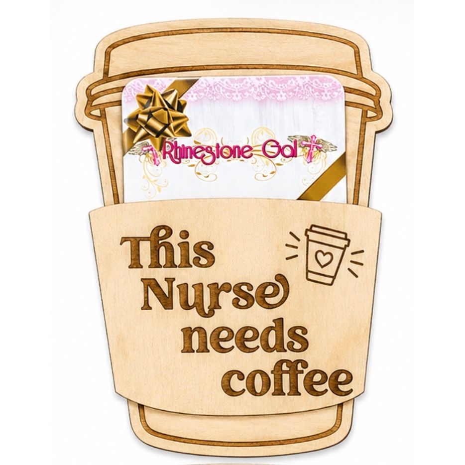 Nurse-Themed Wooden Gift Card Holders