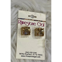 Colorful Cushion Cut Gemstone Stud Post Earrings