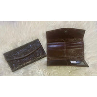 Tooled Genuine Leather Western Wallet