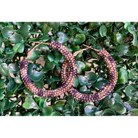 Leopard Crystal Hoop Earrings