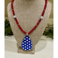Star-Spangled Sparkle Teardrop Necklace