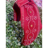 Red Rhinestone Bandana Top Knot Headband