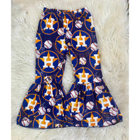 Girl's Astros Tee and Bell Bottom Set - Rhinestone Gal