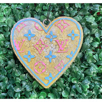 Heart Monogram Freshie – Car Freshener with Designer-Inspired Pattern