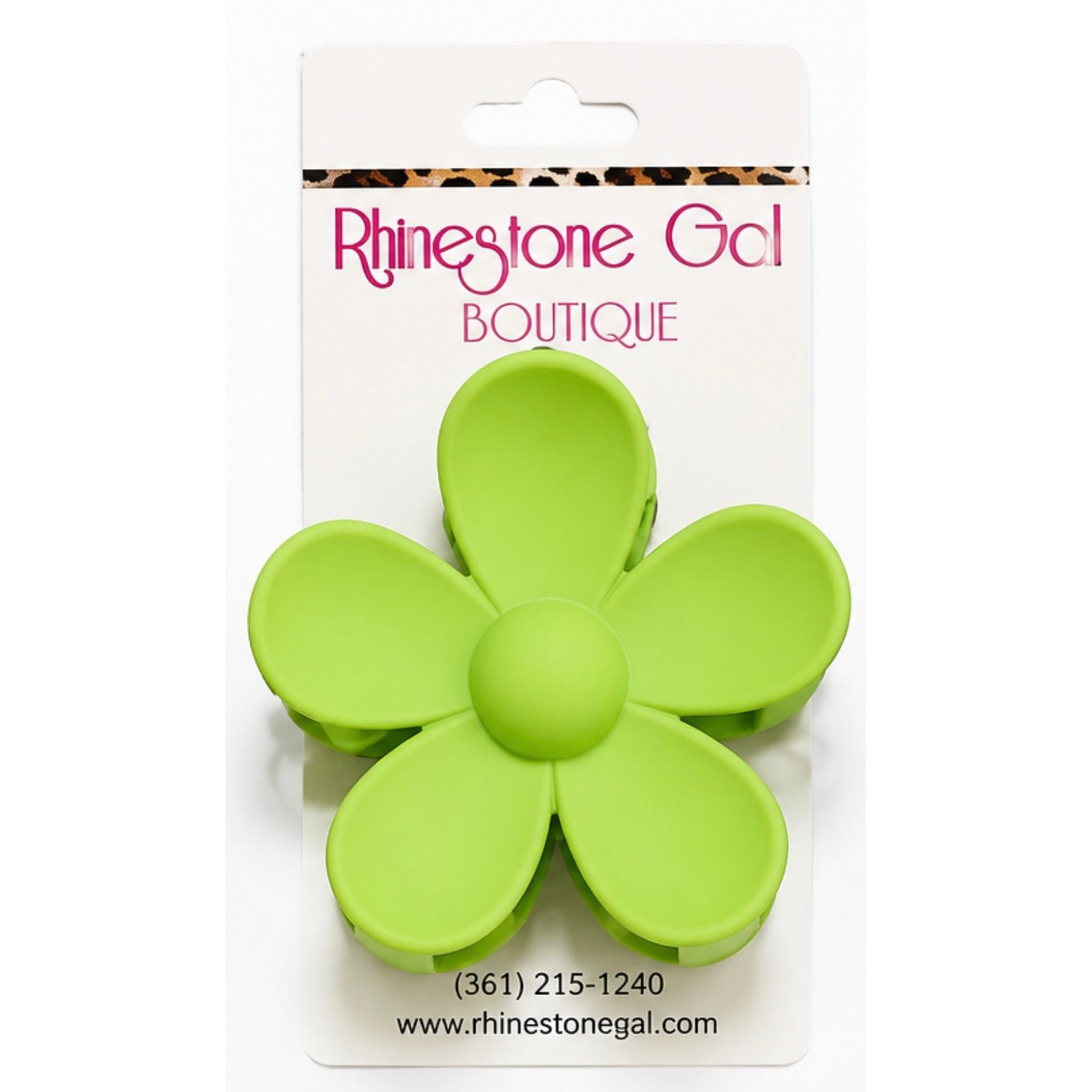 Matte Flower Hair Claw Clips – Assorted Colors