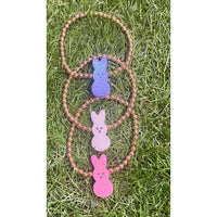 Easter Bunny Beaded Stretch Bracelet
