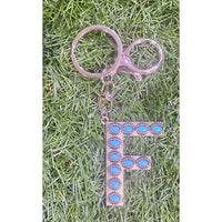 Turquoise Initial Keychain – Western Charm