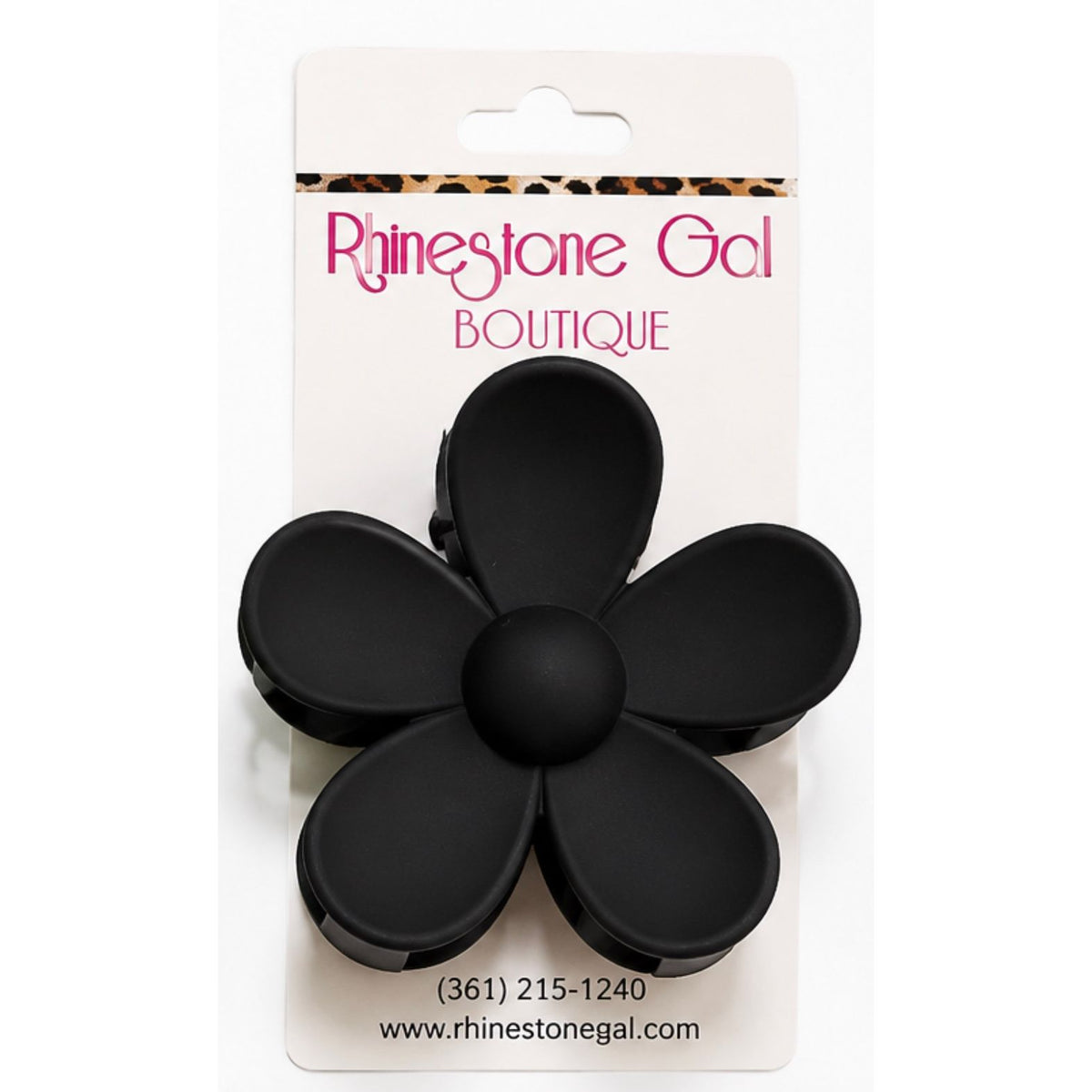 Matte Flower Hair Claw Clips – Assorted Colors