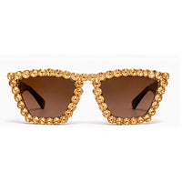 Rhinestone Glam Cat-Eye Statement Sunglasses