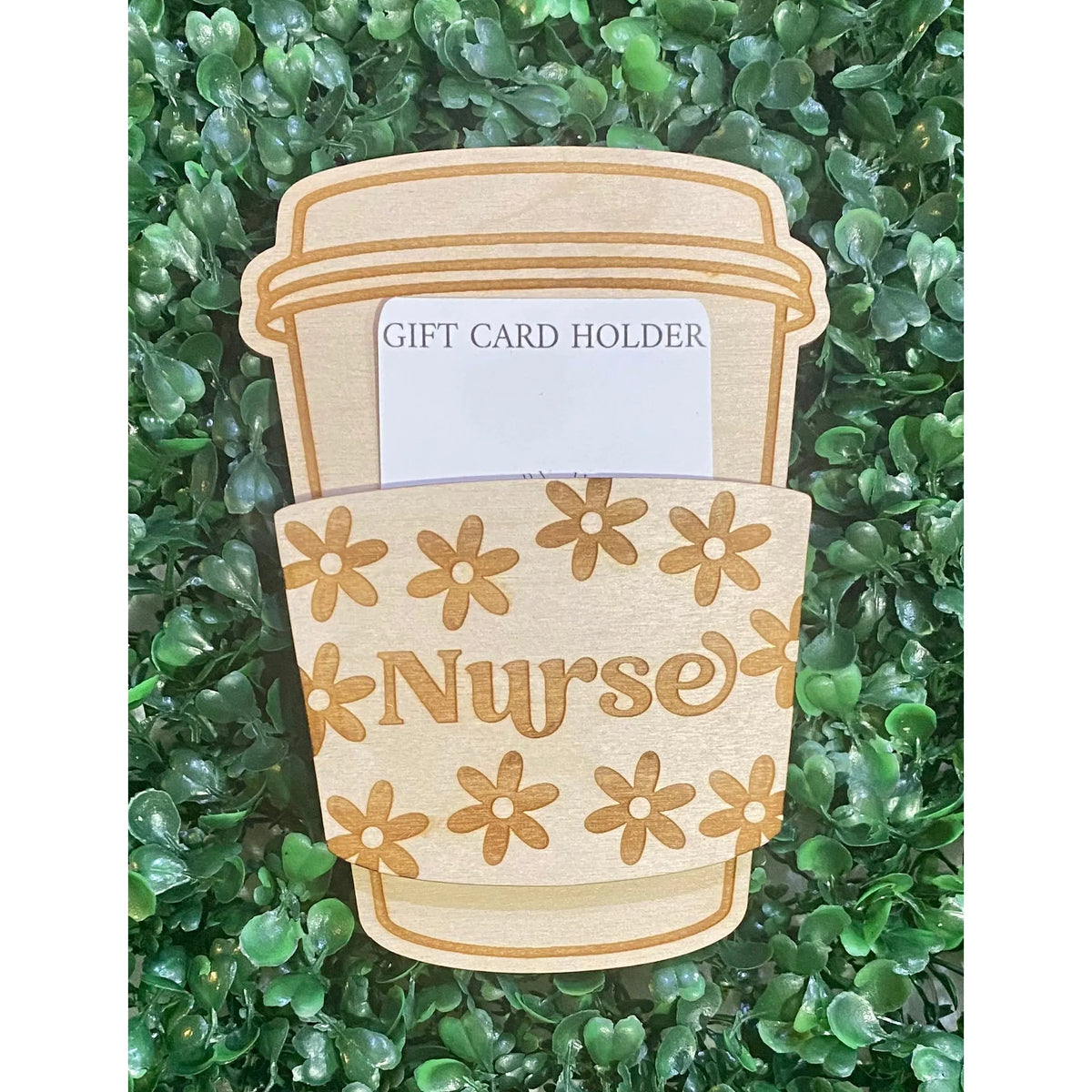 Nurse-Themed Wooden Gift Card Holders