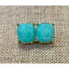 Faceted Gem Stud Earrings – Multiple Colors