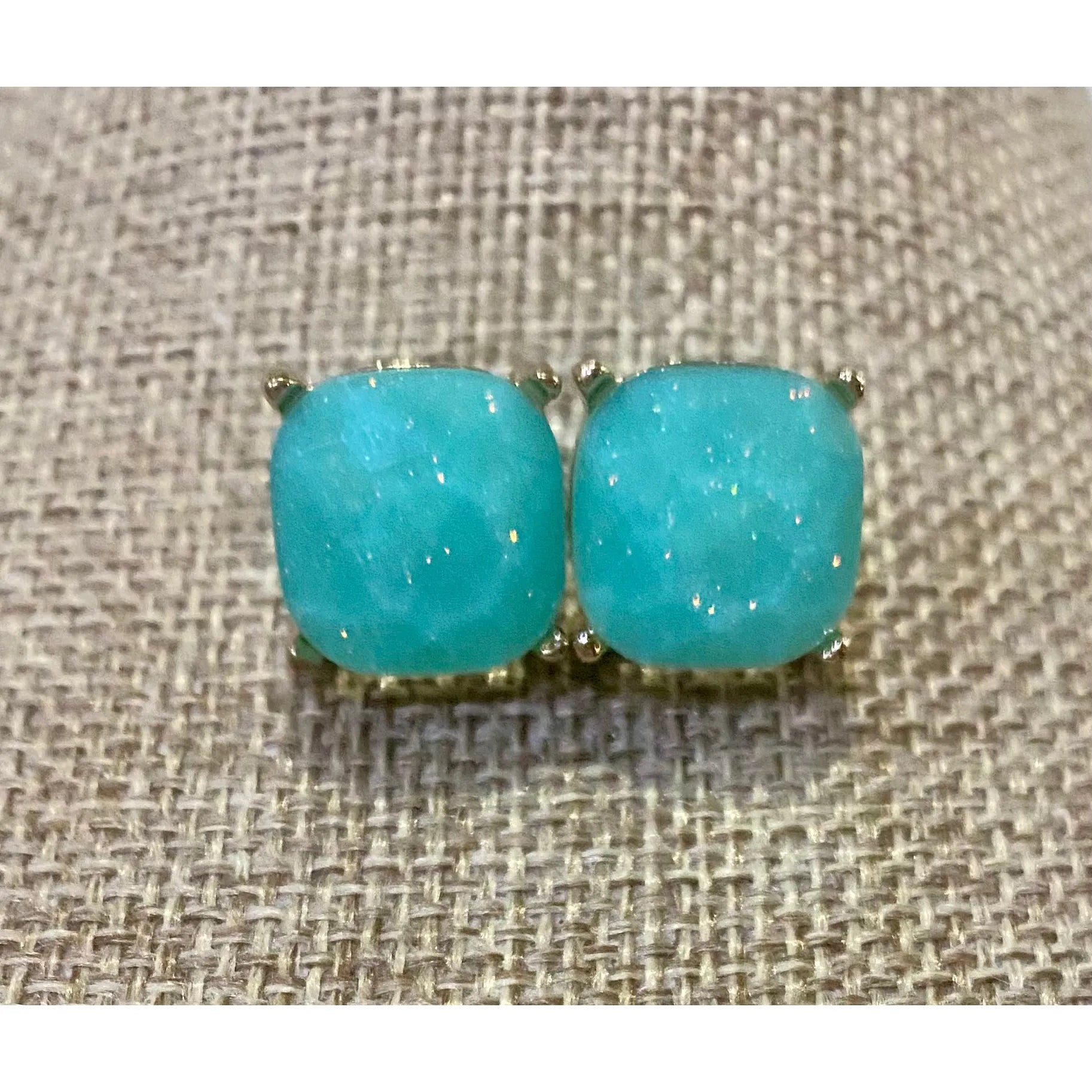 Faceted Gem Stud Earrings – Multiple Colors