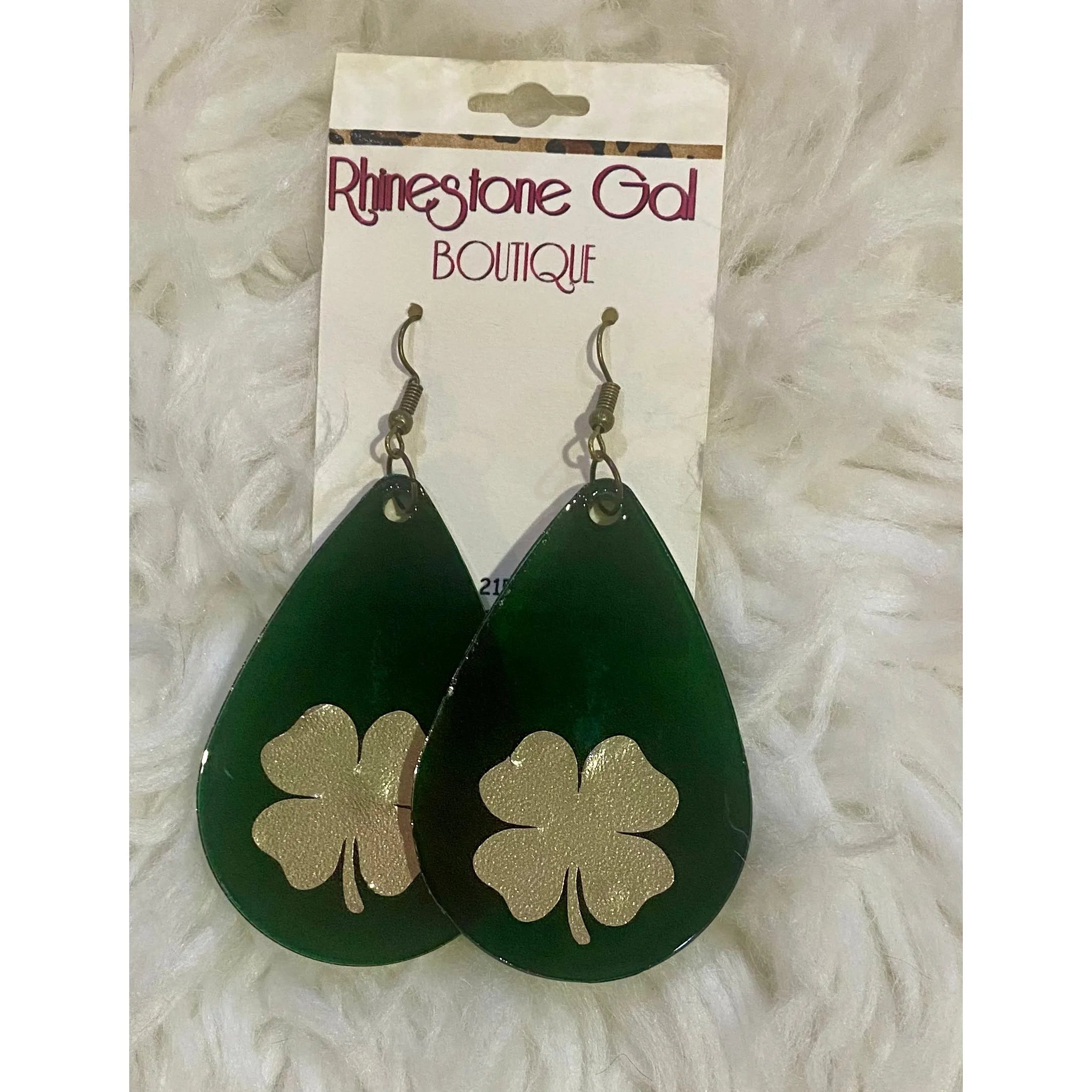 Lucky Clover Teardrop Earrings