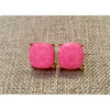 Faceted Gem Stud Earrings – Multiple Colors