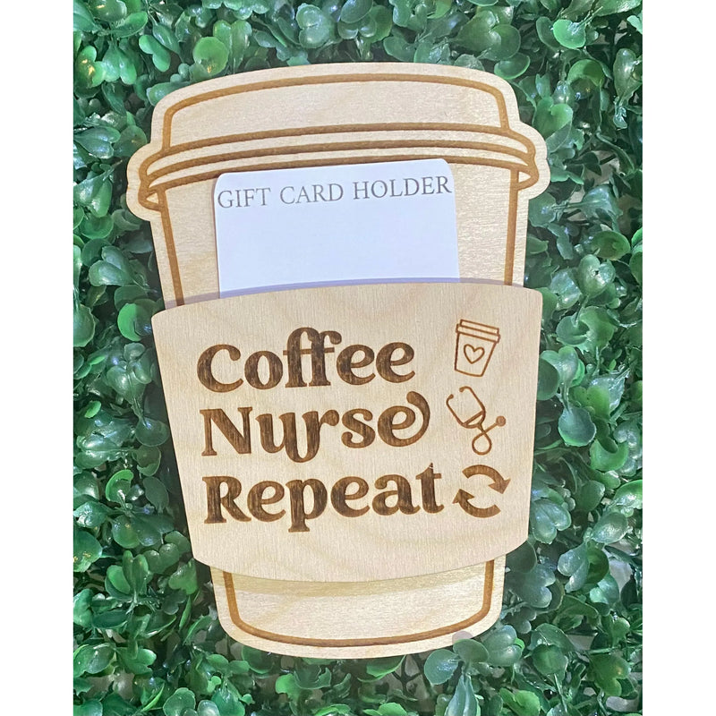 Nurse-Themed Wooden Gift Card Holders